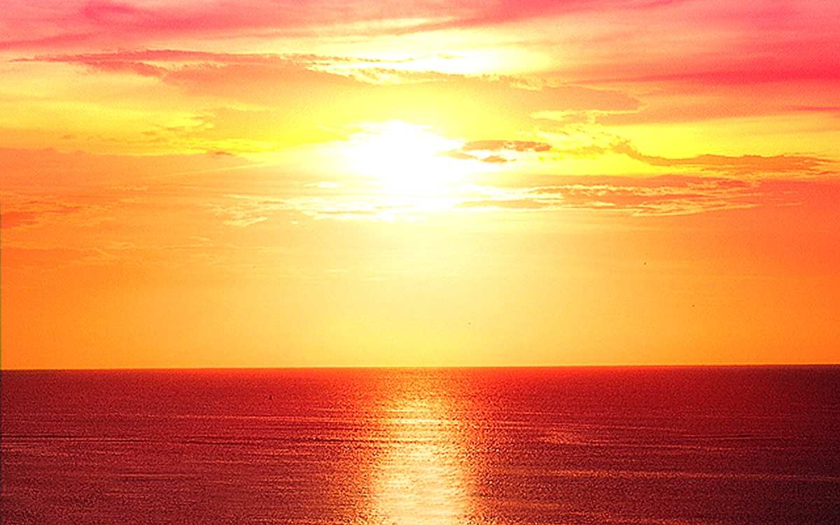 夕日