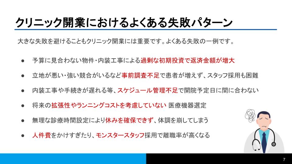 クリニック開業で失敗しないためのミニマムコスト経営チェックリスト