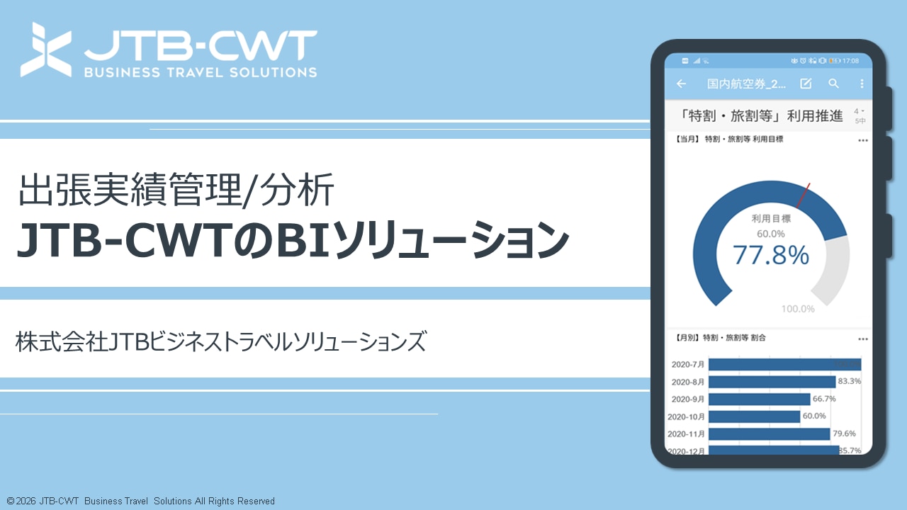 出張実績管理/分析『JTB-CWTのBIソリューション』