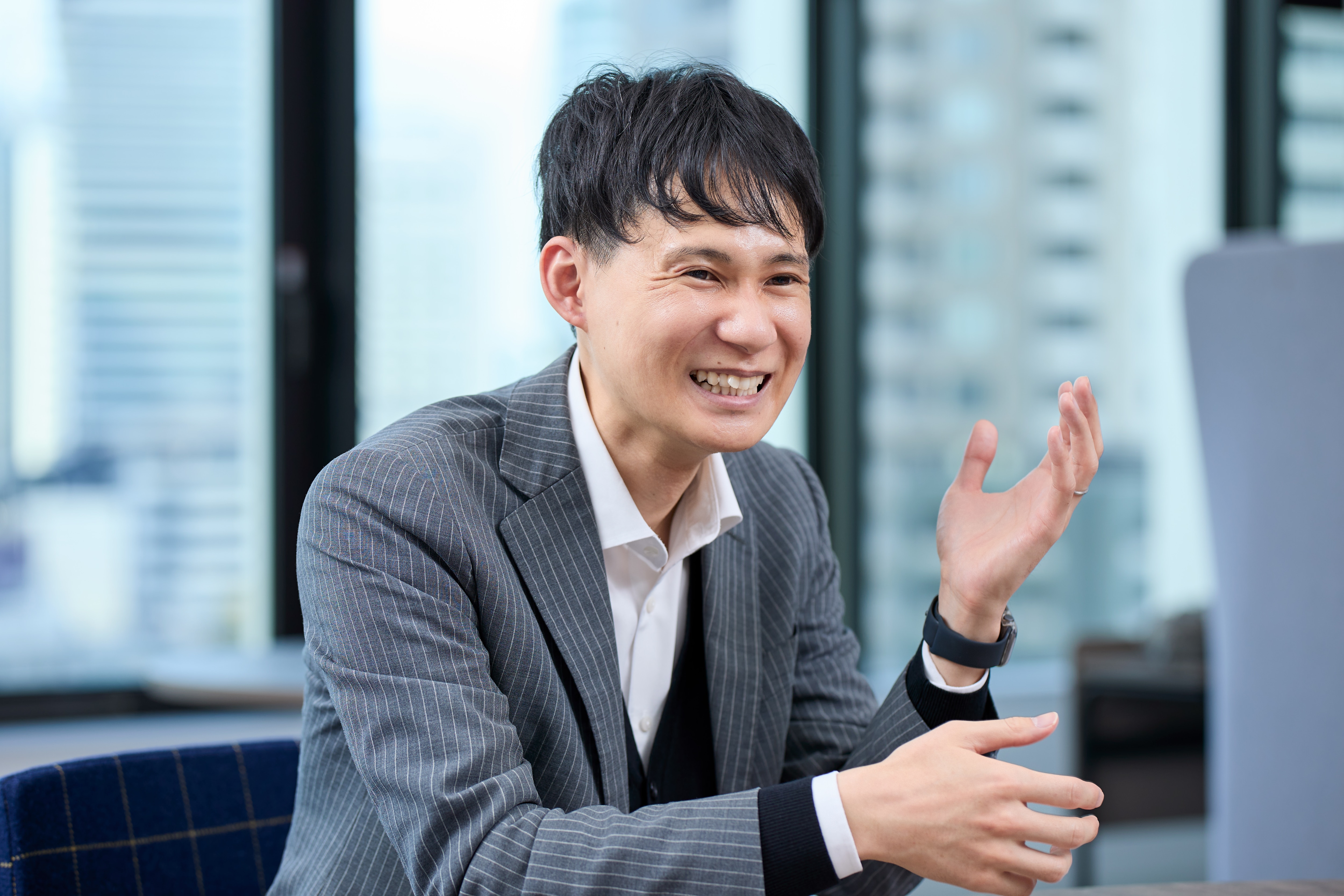 社員インタビューとして話す、メッドコミュニケーション事業部のGさん