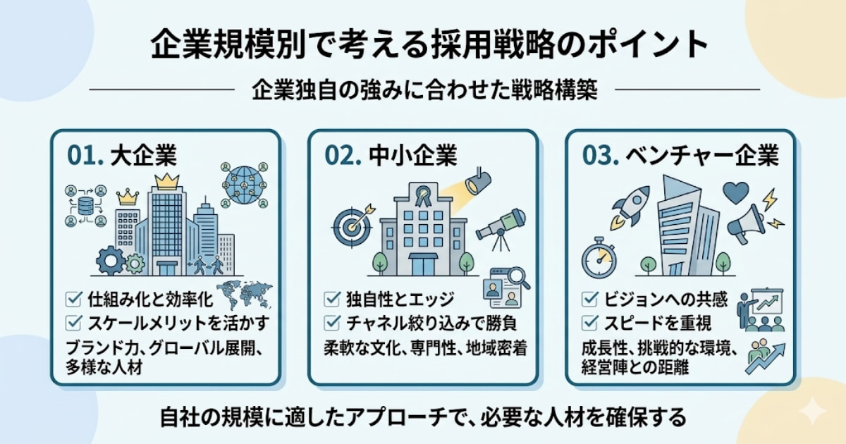 企業規模で考える採用戦略のポイント