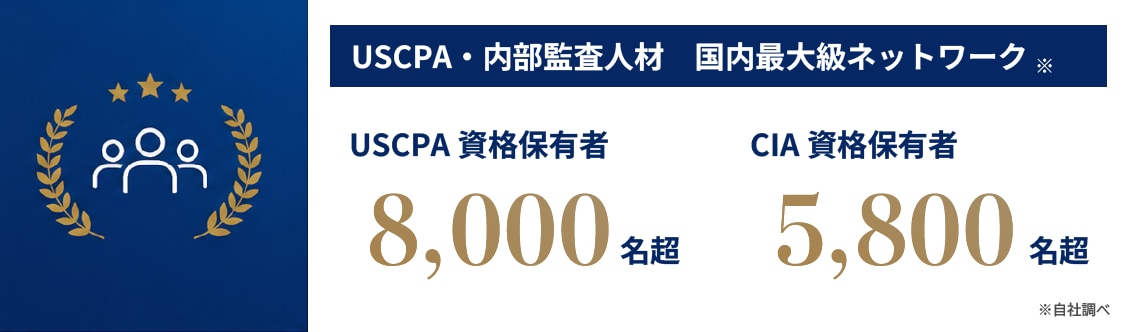 USCPA・内部監査人材　国内最大級ネットワーク