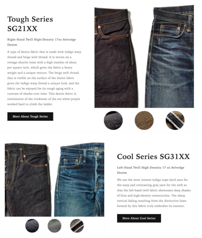 The Strike Gold's Classic Lineup: Choosing Your Jeans by Denim Fabrics