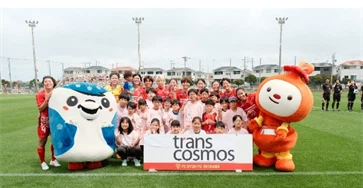 FC琉球のマスコット、ジンベーニョも一緒に！