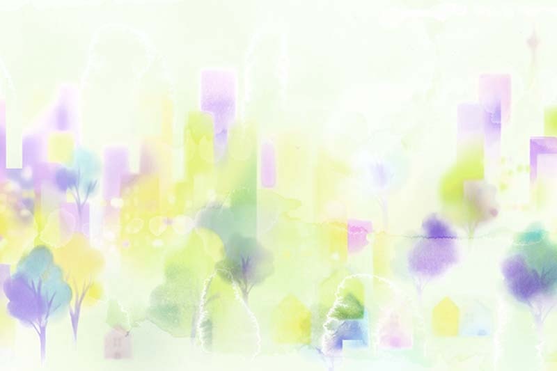 水彩画風の景色の壁紙