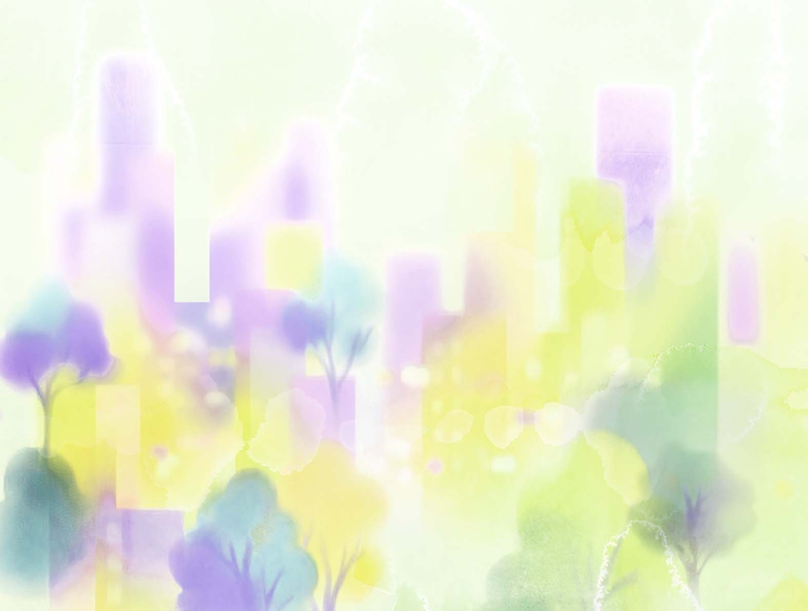水彩画風の景色の壁紙