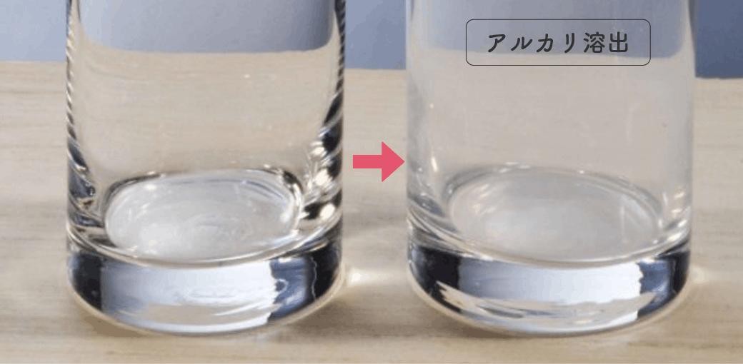 硝子のアルカリ溶出