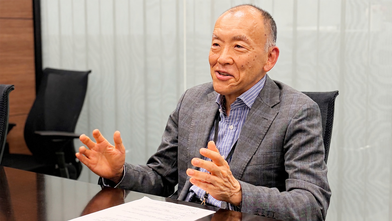女性幹部育成プログラム(WAP)導入事例|戸田建設株式会社 石松さまインタビュー風景
