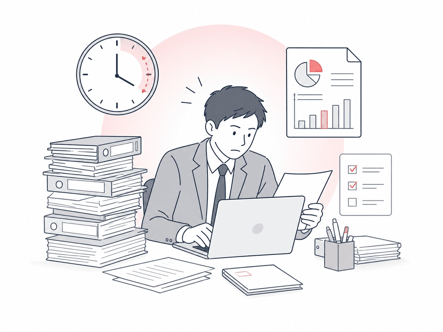 定型業務に時間がかかるイメージ
