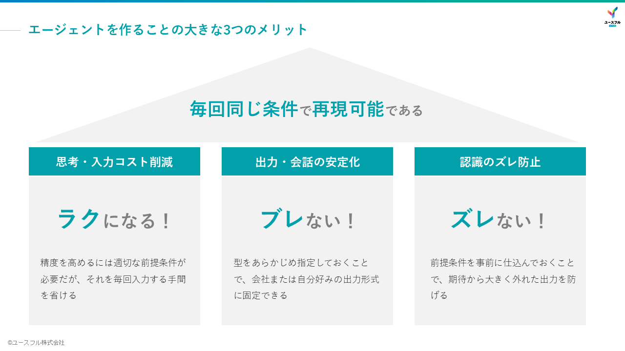 エージェントを作ることのメリット