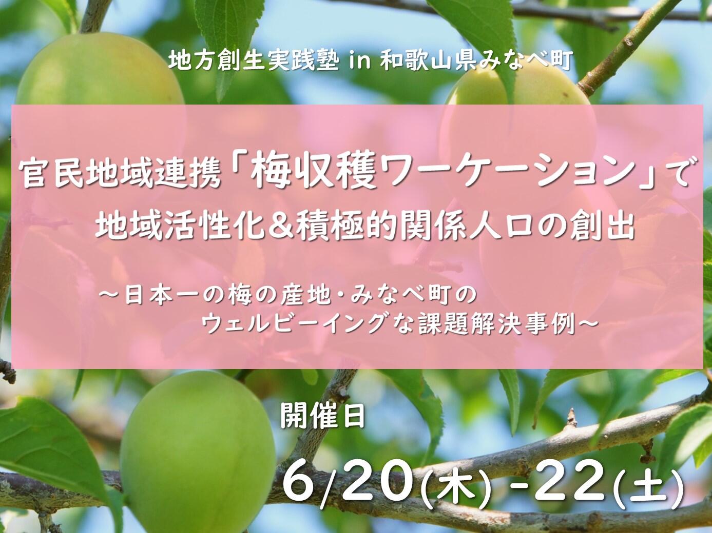 官民地域連携「梅収穫ワーケーション」で地域活性化&積極的関係人口の創出