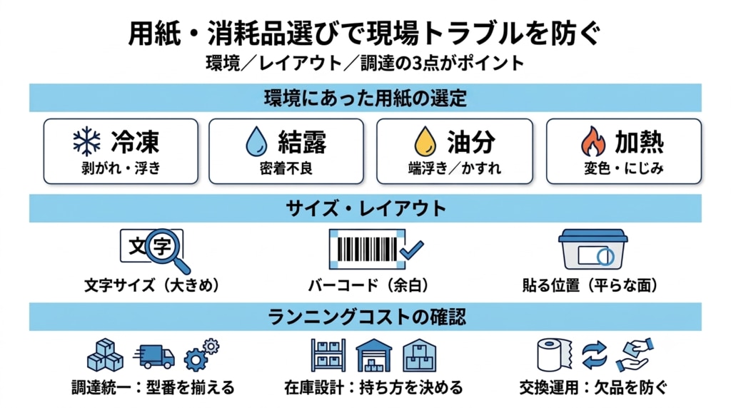 ラベル用紙・消耗品の選び方