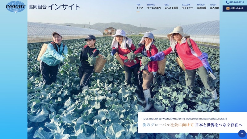 協同組合インサイトの公式Webページスクリーンショット