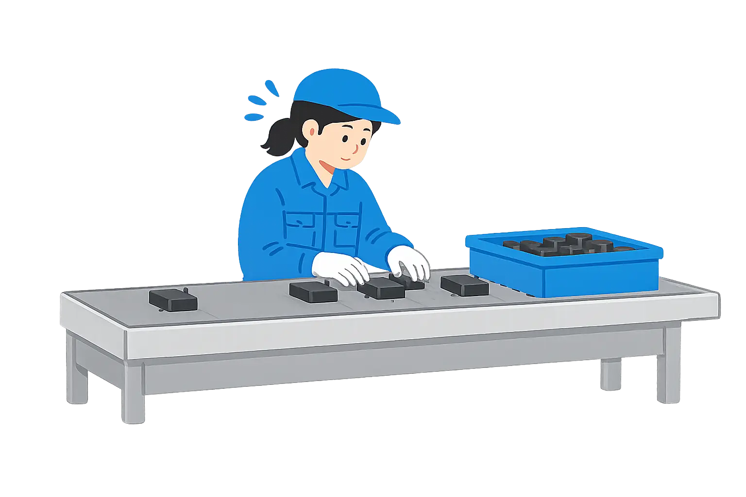 工場で作業するスタッフ