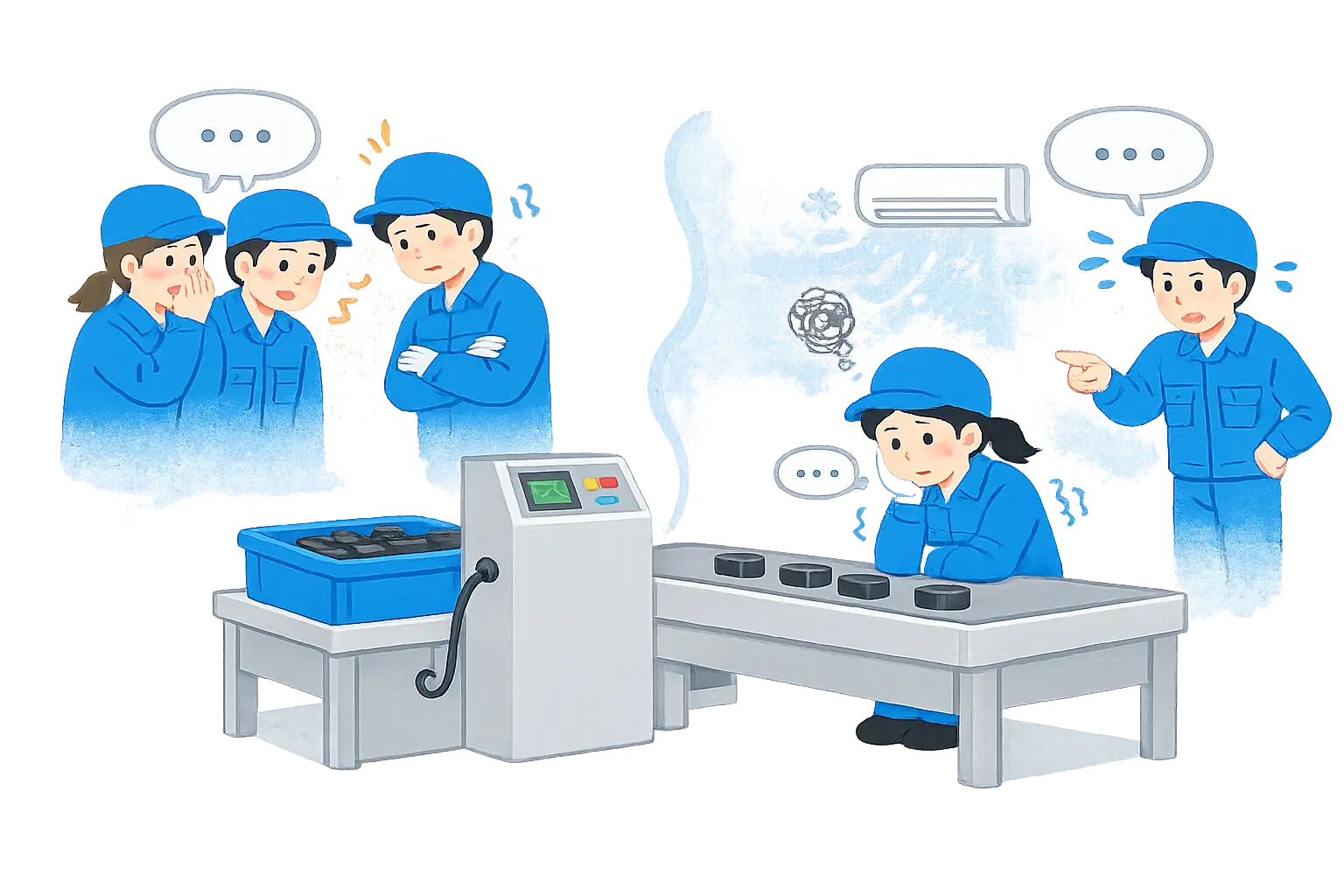 人間関係に悩んでいるスタッフ