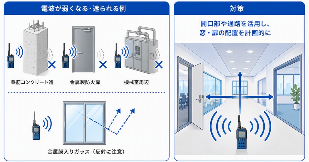 通信に影響する3つのポイント①壁や建材の影響
