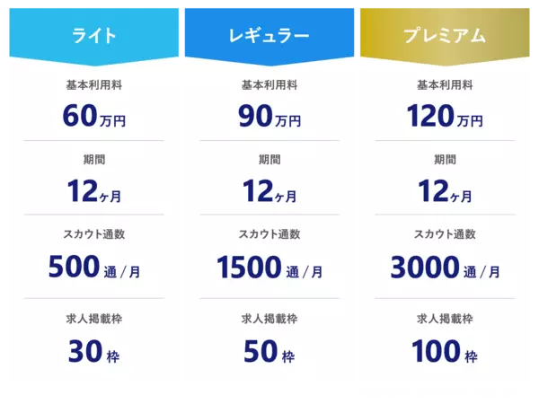 ミドルの転職のプラン、オプションなどをまとめて確認