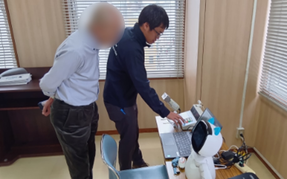 自動点呼実機体験会の様子①
