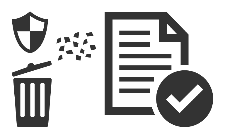 データ消去証明書、破砕作業完了証明書