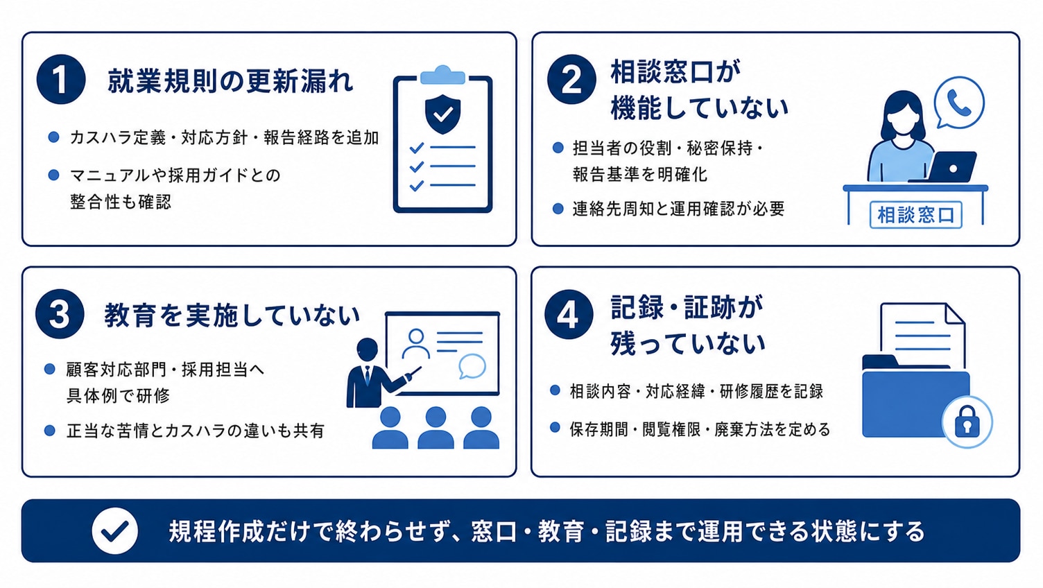 よくある対応漏れと注意点