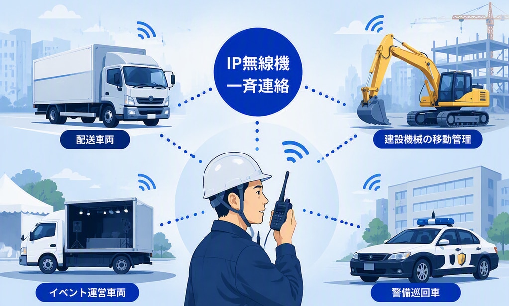 IP無線機が向いている現場:車両との連絡が多い業務