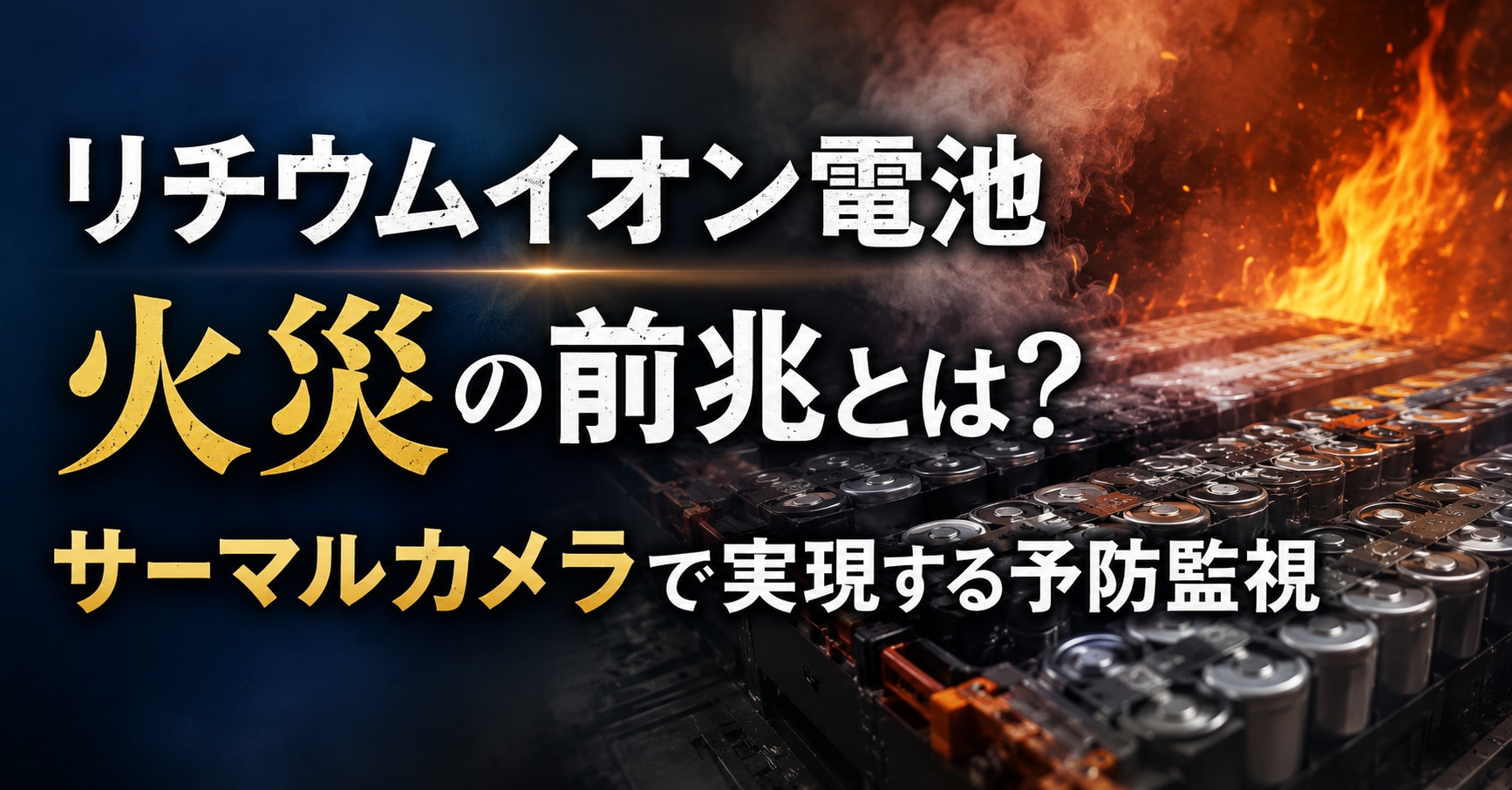 リチウムイオン電池火災の前兆とは?サーモカメラで実現する予防監視