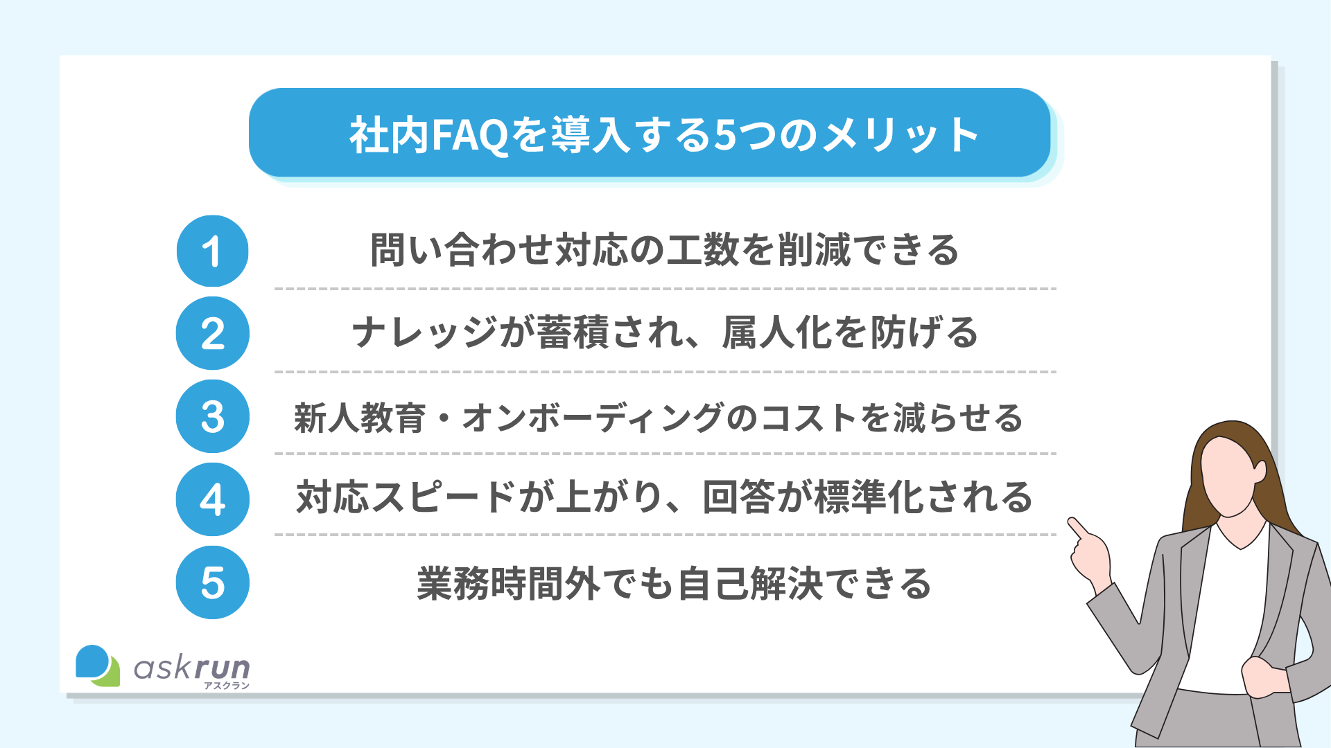 社内FAQを導入する5つのメリット