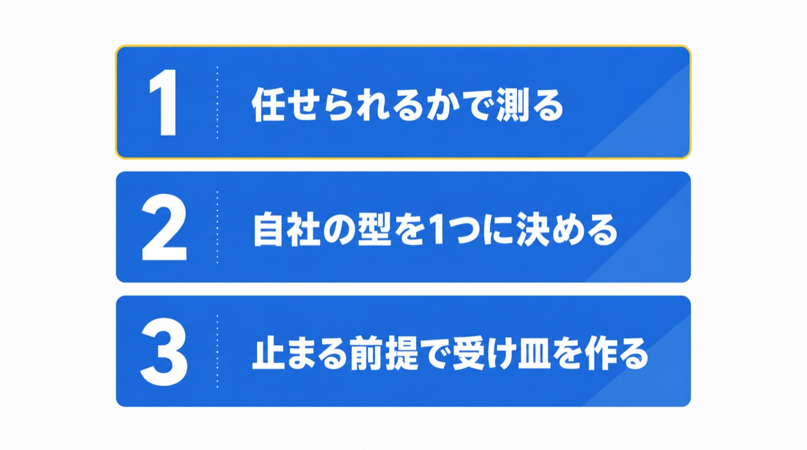 明日からできる3つの置き換え