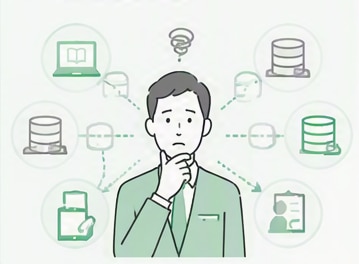 データが複数のシステムに分散している