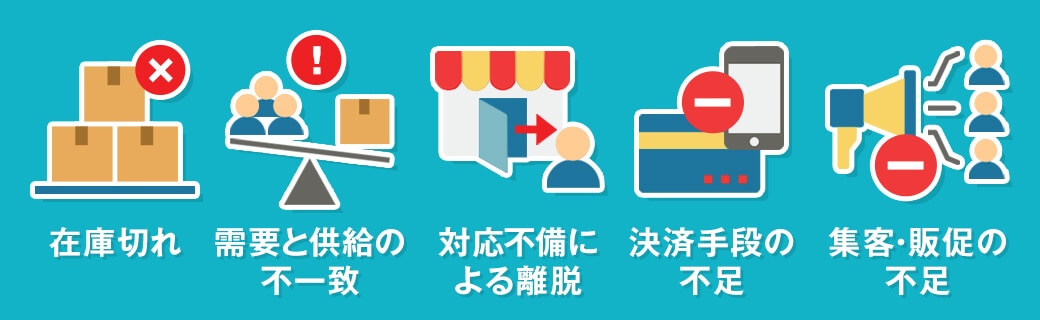 小売業・ECにおける販売機会損失の具体例