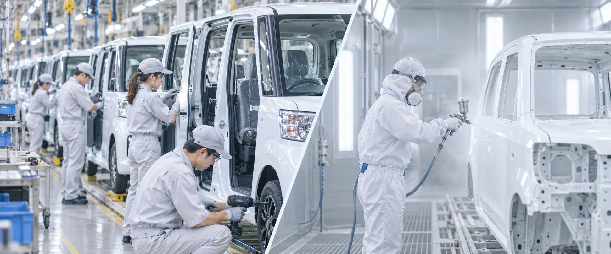 軽自動車の製造作業
