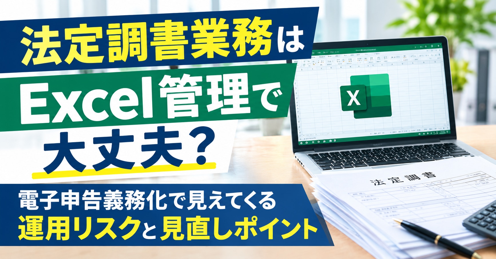 法定調書業務はExcel管理で大丈夫?│電子申告義務化で見えてくる運用リスクと見直しポイント