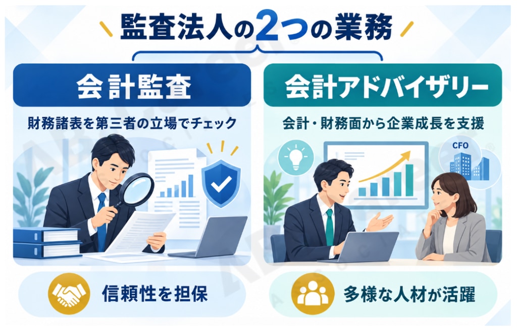 監査法人の2大業務:「会計監査」と「会計アドバイザリー」