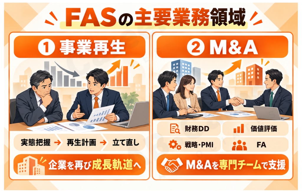 FASの主要業務領域(事業再生・M&A)