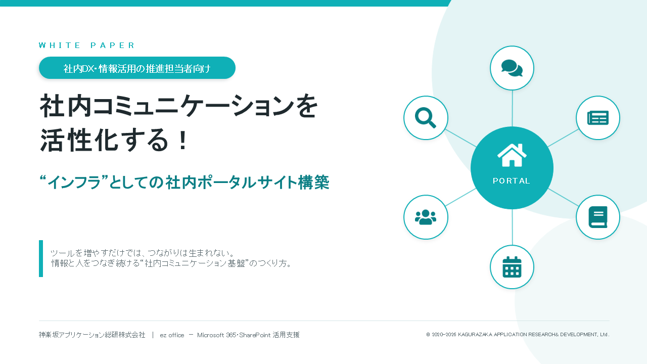 "インフラ"としての社内ポータルサイト構築