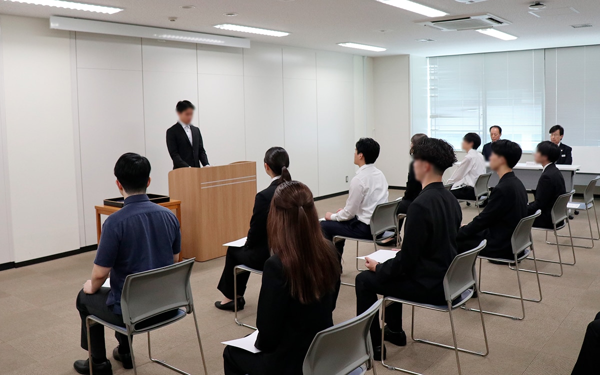 内定者代表挨拶