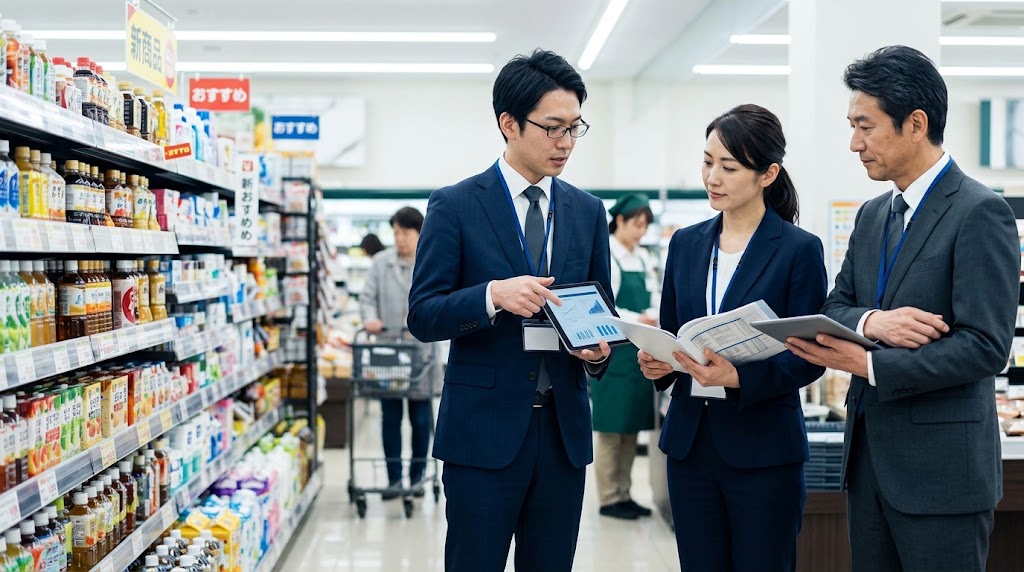 店頭でクライアントに提案を行うmitorizのプロフェッショナルのイメージ