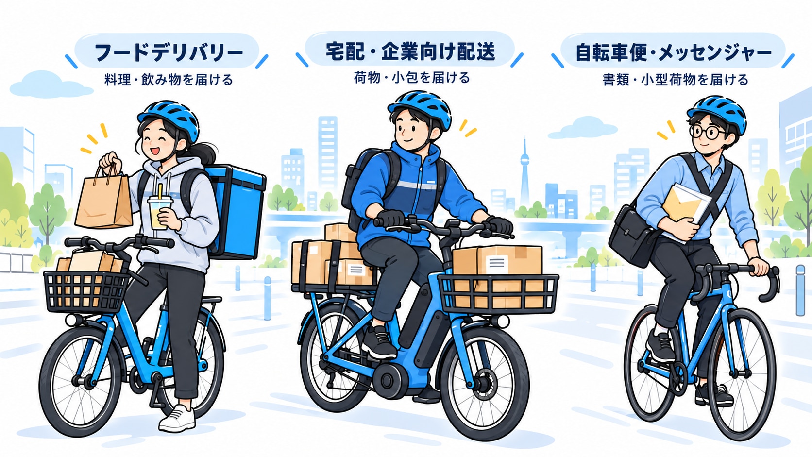 自転車でできる配達の仕事・求人にはどんな種類がある?