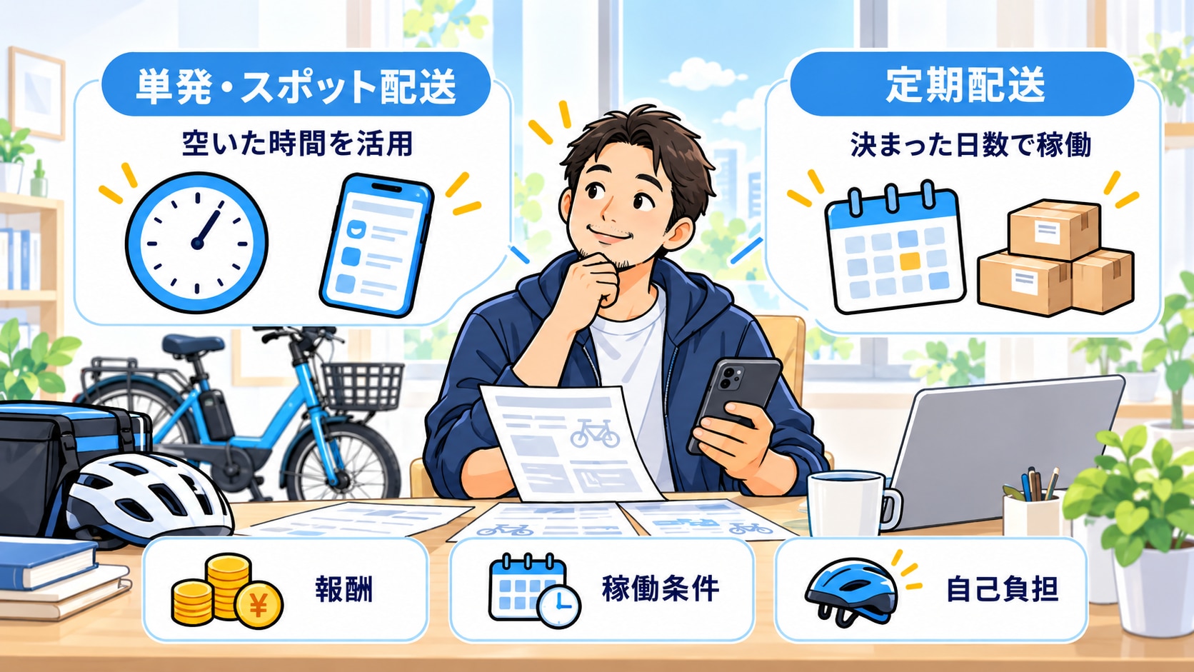 自転車配達の求人はどう選ぶ?働き方と探し方のポイント