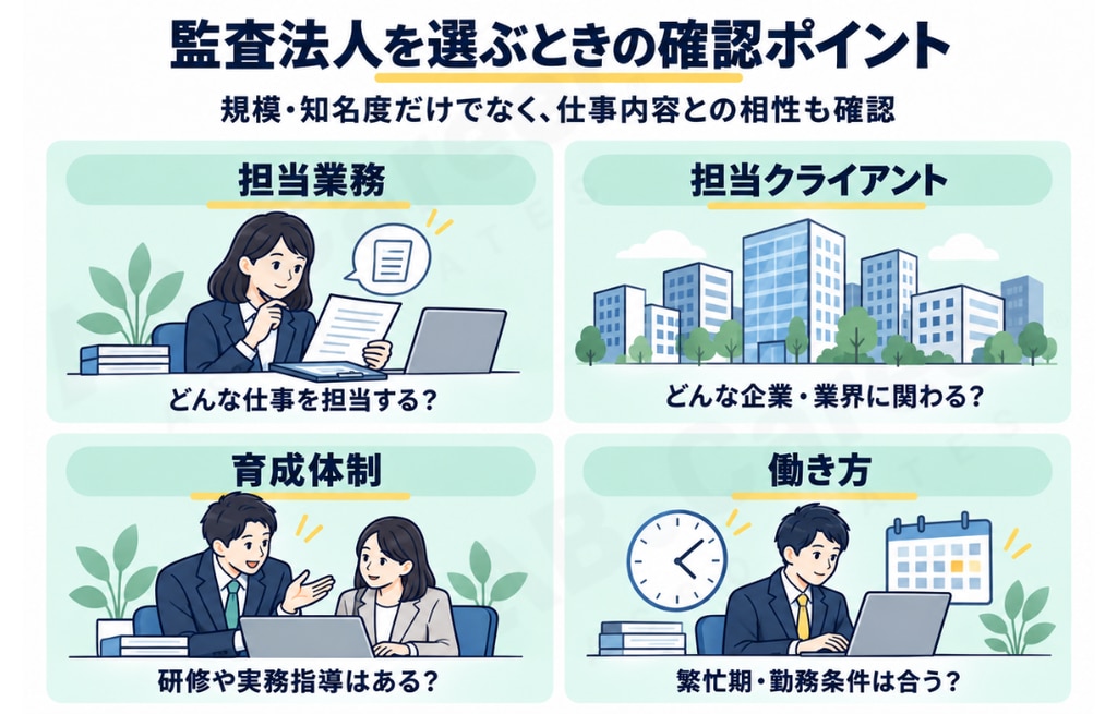 監査法人を選ぶときの確認ポイント