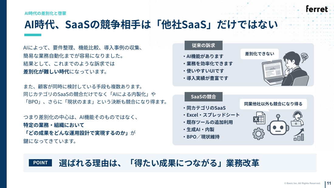 AI時代、SaaSの競争相手は「他社SaaS」だけではない