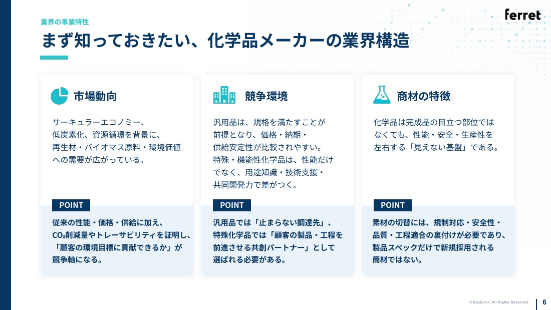まず知っておきたい、化学品メーカーの業界構造