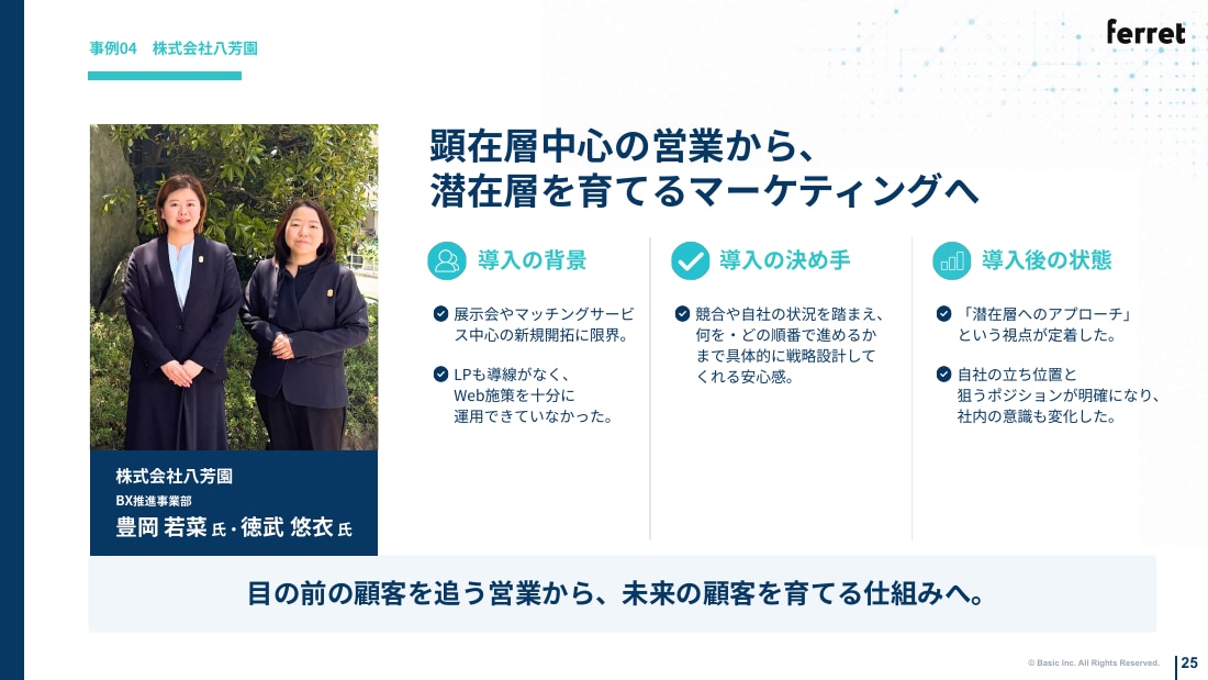 株式会社八芳園の事例